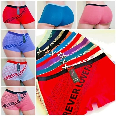 VISION 6 OR 12 BOYSHORTS Sports SEXY Panties Undies 95% COTTON ACTIVE WEARS 8445 S-XL