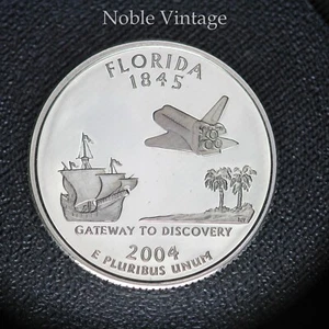2004 S Silver Proof Florida State Quarter - 90% Silver  - From a Proof set - Picture 1 of 2