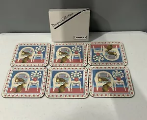Vintage JASON “Cats with Chair” Designer Collection Cork Backed Coasters- Boxed - Picture 1 of 9