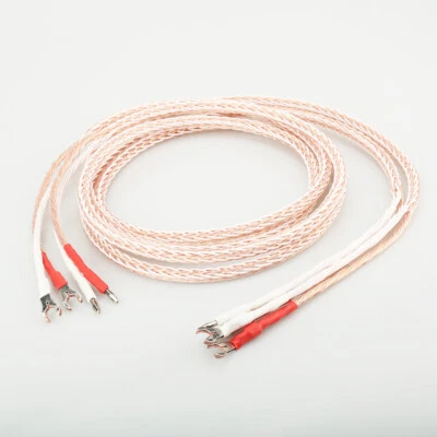 HI-End 8TC Speaker Cable OCC Copper Audiophile speaker cable HIFI Banana Plug - Image 1 of 4