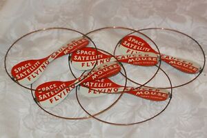 LOT of 5 1950's Space Satellite Flying Saucer M.O.U.S.E. Frisbee Metal Toy