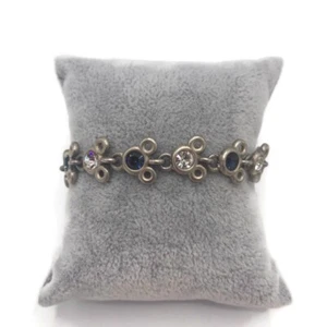 Disney Mickey Mouse Ears Chain Link Rhinestone Bracelet - Picture 1 of 6