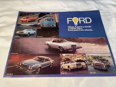 Ford 1976 folleto de ventas original concesionario Mustang Granada, Pinto, Thunderbird Foto 1 de 4