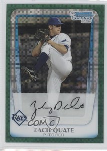 2011 Bowman Chrome Prospects Green X-Fractor Zach Quate #BCP143