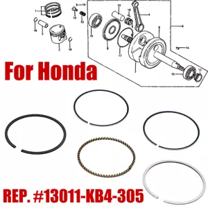 Standard Bore Piston Rings Kit For Honda XL100S 1979-85 XR100R 1985-00 XR100 NEW - Picture 1 of 6