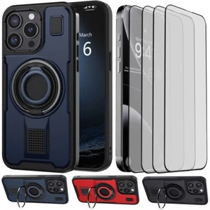 Funda protectora de pantalla con anillo y soporte a prueba de golpes para iPhone 13/Pro/Pro Max - Imagen 1 de 32