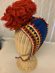 Ladies Ethnic Turban Hat Cap Head Wrap Tassled Embroidered Ethnic Dance Costume - Picture 1 of 4
