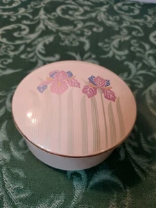 Otagiri Iris Porcelain Trinket Box GUC - Picture 1 of 4