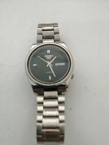 Vintage Seiko 5 Negro Automático 17 Joyas Cal. 6309A Reloj Pulsera Hombre Años 70-80 - Imagen 1 de 8