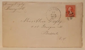 BARRY ILLINOIS 1896 YD Cover to BUFFALO NY B/S Henry Digby Family - Picture 1 of 4