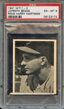 1940-41  W711-2  H. HARTMAN REDS - JOSEPH BEGGS - CINCINNATI - PSA 6
