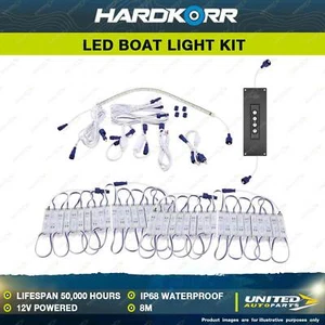 Hardkorr 8m Tri Colour LED Boat Light Kit White / Cyan / Blue IP68 Waterproof - Picture 1 of 2