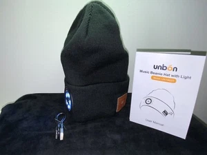 Bluetooth Beanie Hat with Light Speaker LED Headlamp Cap Winter Music - Picture 1 of 2
