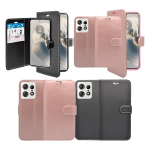 For Motorola edge 50 Pro Case Wallet Flip PU Leather Stand Card Slot Pouch Cover - Picture 1 of 48