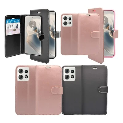 For Motorola edge 50 Pro Case Wallet Flip PU Leather Stand Card Slot Pouch Cover - Image 1 of 4