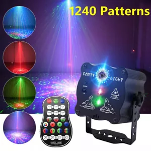 1240 Pattern LED Laser Projector Stage Light RGB Party KTV Club DJ Disco Lights - Picture 1 of 70