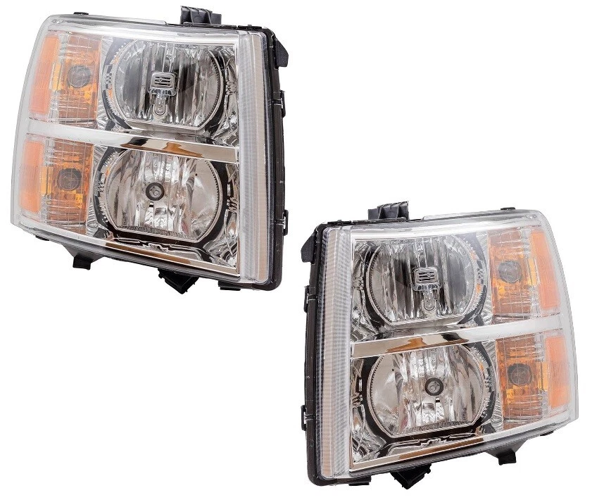Juego de faros 2 piezas para Silverado 1500 07-14 Silverado 2500 3500 07-2013 Foto 1 de 4
