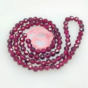 38.56 Ct  Natural Garnet Round Ball Beads - 9081 - Picture 1 of 2