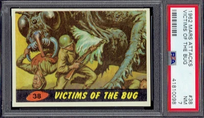 1962 Mars Attacks 38 Victims Of The Bug.  PSA 7 NM.  (TX0098). - Image 1 of 2