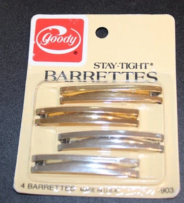 Corredores apretados Goody Stay 2 3/8 largos 4 broche de metal 903 oro y plata Foto 1 de 3