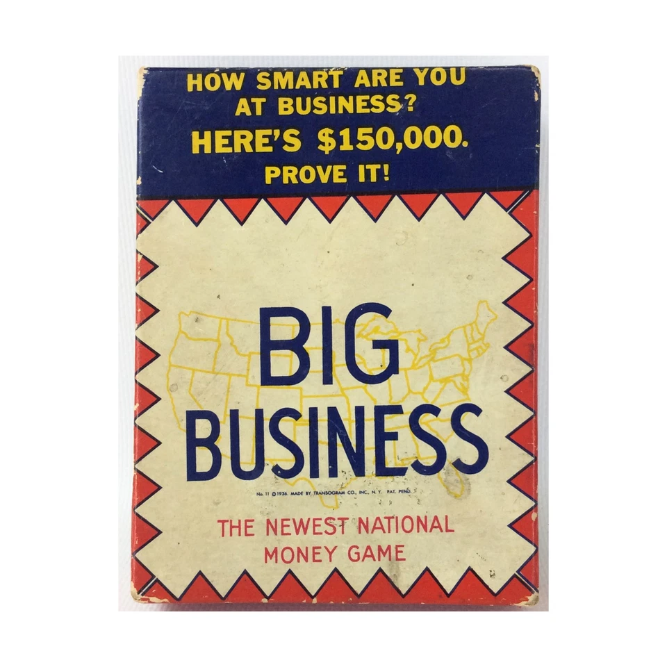 Boardgame Big Business - The Famous National Money Game (1936 Ed) Box VG/VG+ - Image 1 of 1