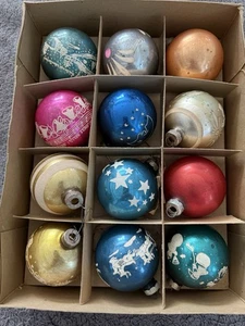 Shiny Brite Case Stencil Christmas Balls Ornaments - Picture 1 of 15
