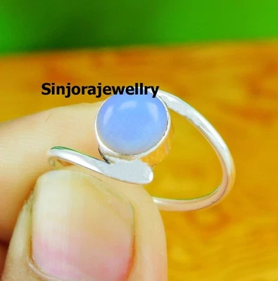 Anello regalo fatto a mano in argento sterling 925 con pietra preziosa... - Immagine 1 di 4