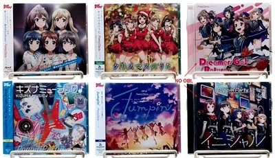 Anime Game BanG Dream Poppin'Party CD single 6 SET 1 Blu-ray Girl Band - Image 1 of 4