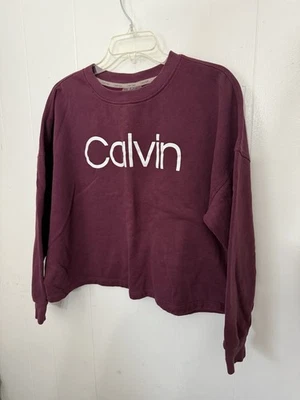 Calvin Klein L укороченный толстовка с длинным рукавом бордовый - Изображение 1 из 4