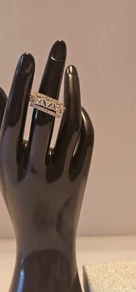 Set Of 3 Radiance Eternity Rings By Absolute, HSN, size 6 - Image 1 of 4