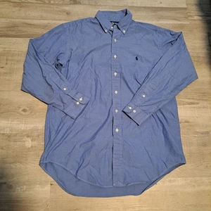 Vintage Ralph Lauren Yarmouth Pinpoint Oxford Shirt Bastille Blue  15.5 32/33 - Picture 1 of 10