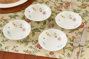 Lenox Butterfly Meadow Fruit Bowls Set of 4 Porcelain 11 oz (5-3) - Picture 1 of 3