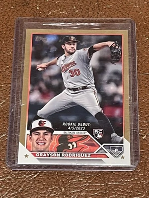 2023 Topps Update Series - Rookie Debut Gold #US35 Grayson Rodriguez /2023 (RC) - Image 1 of 2