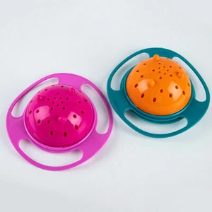 Baby Feeding Bowl x 2 Spill Proof Toddlers Child 360 Rotating Non Spill Cup Dish - Picture 1 of 12