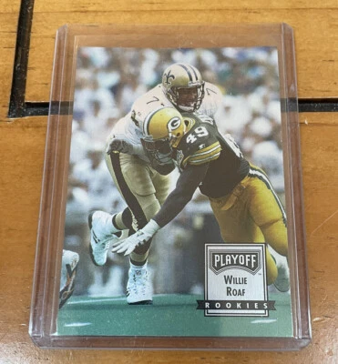 WILLIE  ROAF 1993 PLAYOFF ROOKIE RC CARD #114 SAINTS HOF - Image 1 of 2