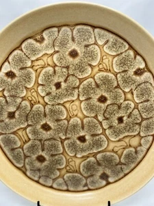 Crown Lynn Earthstone Serving Platter Tray Camille D627 Gold Floral MCM 12 Inch - Picture 1 of 16