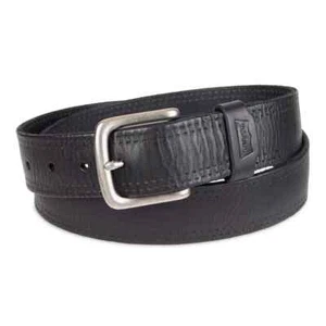 Cinturón informal Levi's para hombre de cuero negro con detalles cosidos hebilla duradera grande L - Imagen 1 de 4