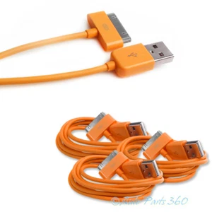 3X 6FT USB TO 30PIN ORANGE CABLE DATA SYNC CHARGER SAMSUNG GALAXY TAB TABLET 7.0 - Picture 1 of 1