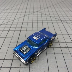 Hot Wheels Mattel 1976 57 Chevy Blue Muscle Car - Picture 1 of 6