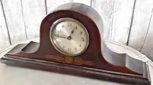 More details for clocks.art deco antique mahogany mantle time piece