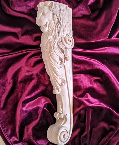 Large Wooden Corbel, Kitchen island, Fireplace Surround , gothic lion 32" Cover