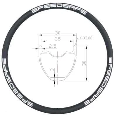 Llantas de carbono 29er 650B MTB XC 27,5 cubierta tubeless mate brillante 24 28 32 agujeros Foto 1 de 4