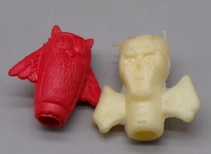 vintage 1980 General Mills MONSTER CEREAL premium PENCIL TOPPERS Owl SKULL ghoul - Picture 1 of 2