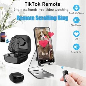 Per TikTok anello di scorrimento telefono ebook APP tornio pagina fotocamera otturatore remoto C9F6 - Foto 1 di 12