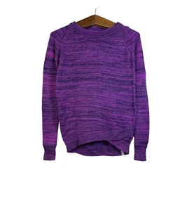 Ivivva Girls Purple Knit Long Sleeve Sweater Thumbholes Size 14 - Picture 1 of 10