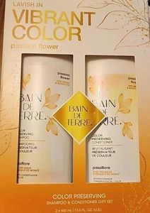 Bain De Terre Passion Flower For Color Preserving Shampoo & Conditioner 13.5 Eac - Picture 1 of 5