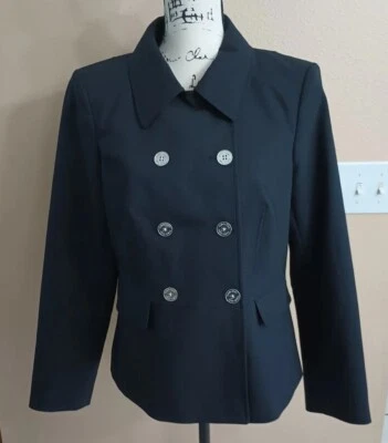 Blazer Calvin Klein Negro Doble Pecho Talla 12 Foto 1 de 4