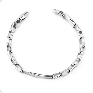 BRACCIALE BOCCADAMO da Uomo a maglia, in argento 925 con piastrina ref. MBR196 - Foto 1 di 1