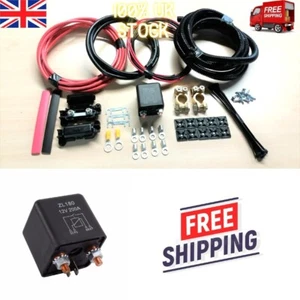 Heavy Duty Split Charge Relay Kit - Leisure Battery  200 Amp x 2M Power Cable - Picture 1 of 7