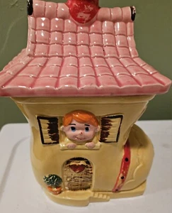 VINTAGE SHOE HOUSE COOKIE JAR - Picture 1 of 5